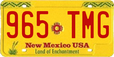 NM license plate 965TMG