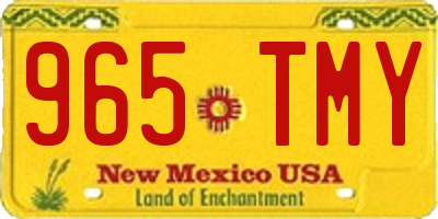 NM license plate 965TMY