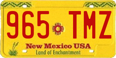 NM license plate 965TMZ