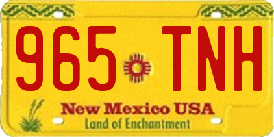 NM license plate 965TNH