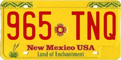 NM license plate 965TNQ