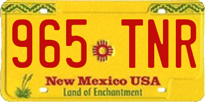 NM license plate 965TNR