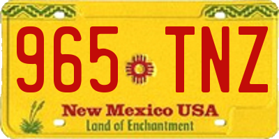 NM license plate 965TNZ