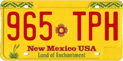 NM license plate 965TPH