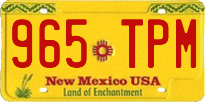 NM license plate 965TPM