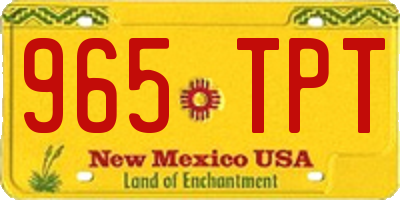 NM license plate 965TPT
