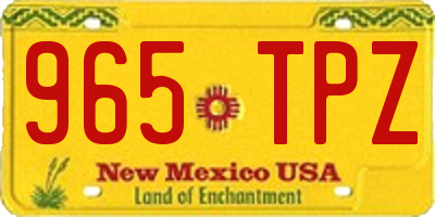 NM license plate 965TPZ