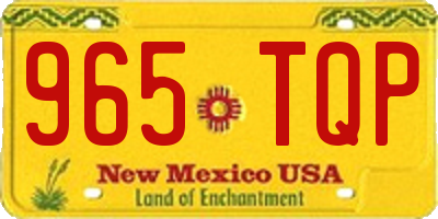NM license plate 965TQP