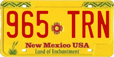 NM license plate 965TRN