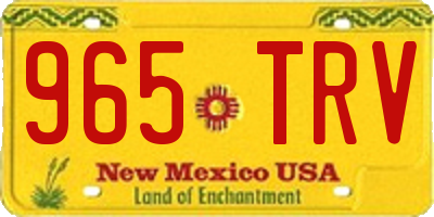 NM license plate 965TRV