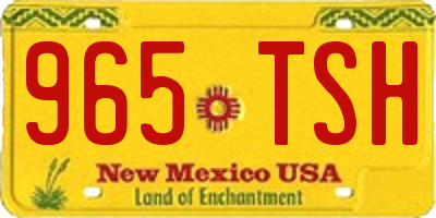 NM license plate 965TSH