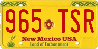 NM license plate 965TSR