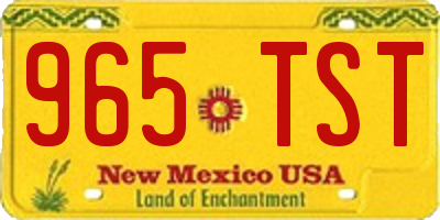 NM license plate 965TST