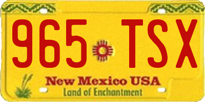 NM license plate 965TSX