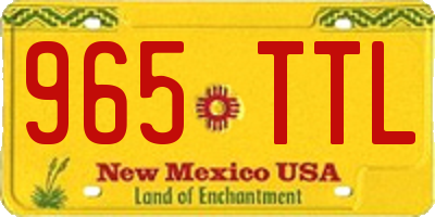 NM license plate 965TTL