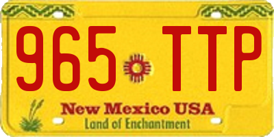 NM license plate 965TTP