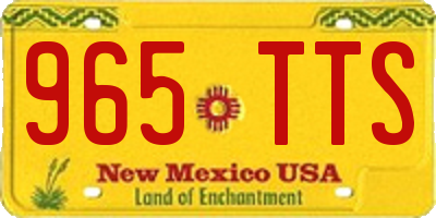 NM license plate 965TTS