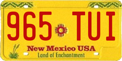NM license plate 965TUI