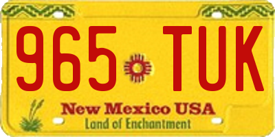 NM license plate 965TUK