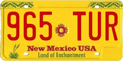 NM license plate 965TUR