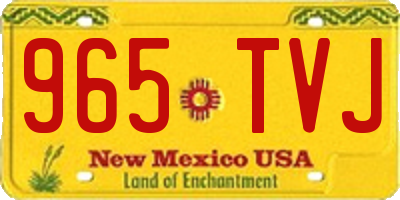 NM license plate 965TVJ