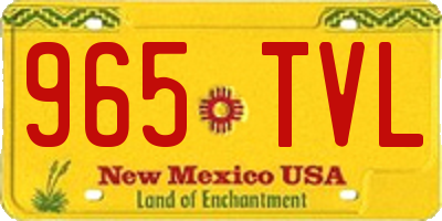 NM license plate 965TVL