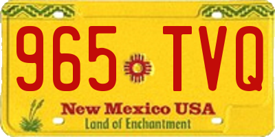 NM license plate 965TVQ