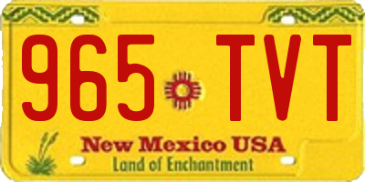 NM license plate 965TVT