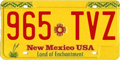NM license plate 965TVZ