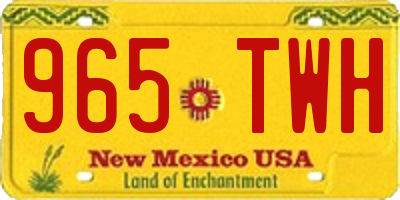 NM license plate 965TWH