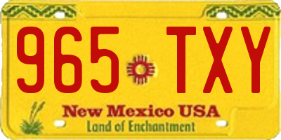 NM license plate 965TXY