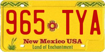 NM license plate 965TYA