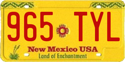NM license plate 965TYL