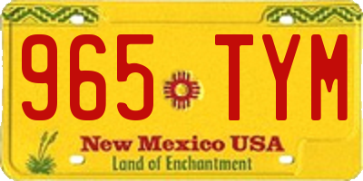 NM license plate 965TYM