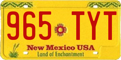 NM license plate 965TYT