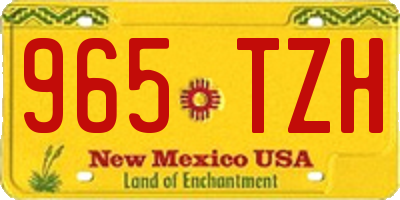 NM license plate 965TZH