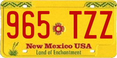 NM license plate 965TZZ