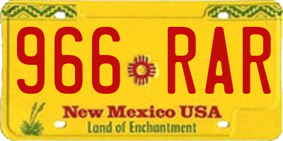 NM license plate 966RAR