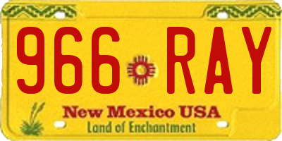 NM license plate 966RAY