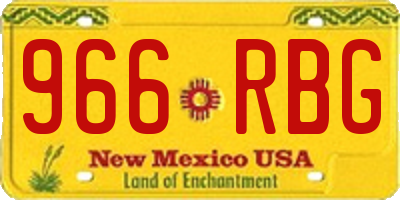 NM license plate 966RBG