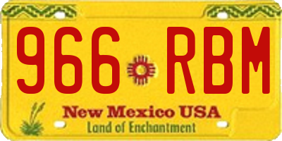 NM license plate 966RBM