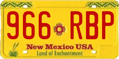 NM license plate 966RBP