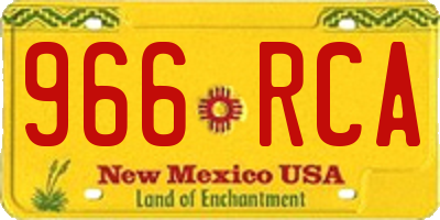 NM license plate 966RCA