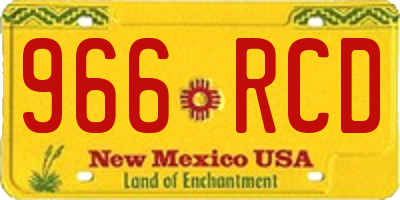NM license plate 966RCD