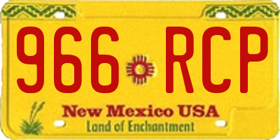 NM license plate 966RCP