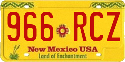 NM license plate 966RCZ