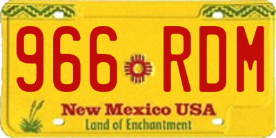NM license plate 966RDM
