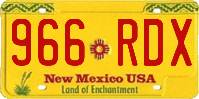 NM license plate 966RDX