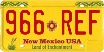 NM license plate 966REF