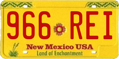 NM license plate 966REI